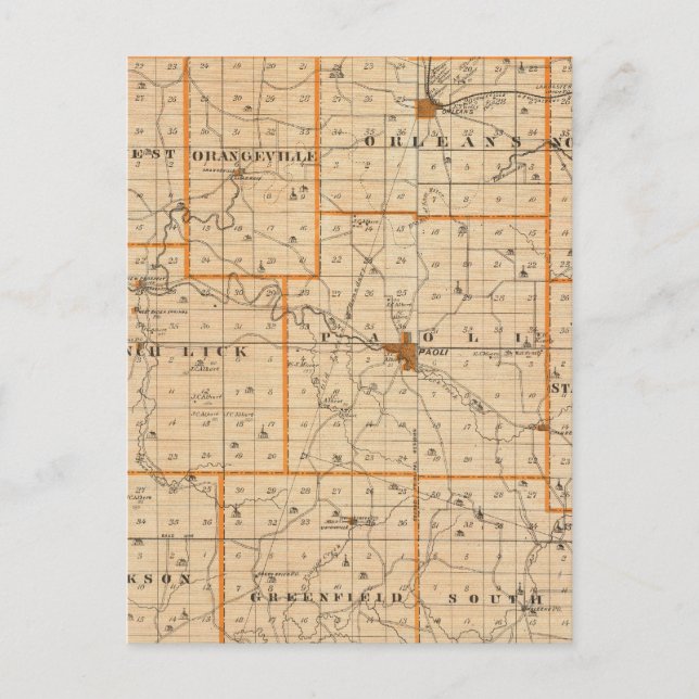 Cartão Postal Mapa do Condado de Orange (Frente)