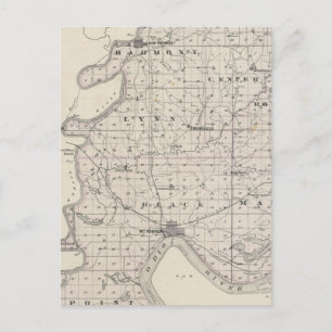 Cartão Postal Mapa do Condado de Posey
