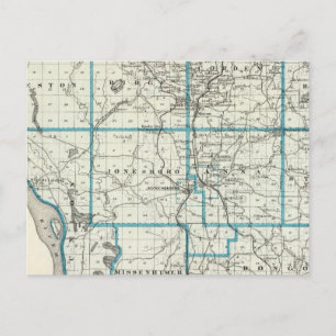 Cartão Postal Mapa do Condado de Union