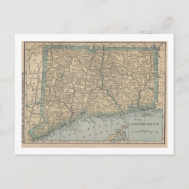 Cartão Postal Mapa do Connecticut
