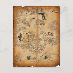 Cartão Postal Mapa do Continente Forsaken