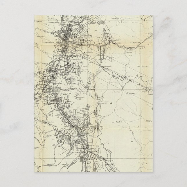 Cartão Postal Mapa do distrito de Washoe (Frente)