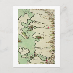 Cartão Postal Mapa do Epiro para "Andromache" por Jean Racine, d