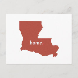 Cartão Postal mapa do estado da silhueta da Louisiana