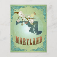Mapa do Estado de Maryland - Verde