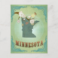 Mapa do Estado do Minnesota - Verde