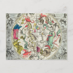 Cartão Postal Mapa do Hemisfério Sul