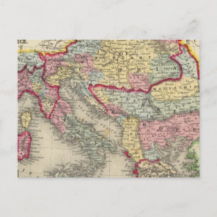 Cartão Postal Mapa Do Império Austríaco