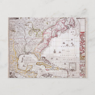 Cartão Postal Mapa do Império Britânico na América