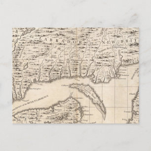 Cartão Postal Mapa do Império Britânico na América 3