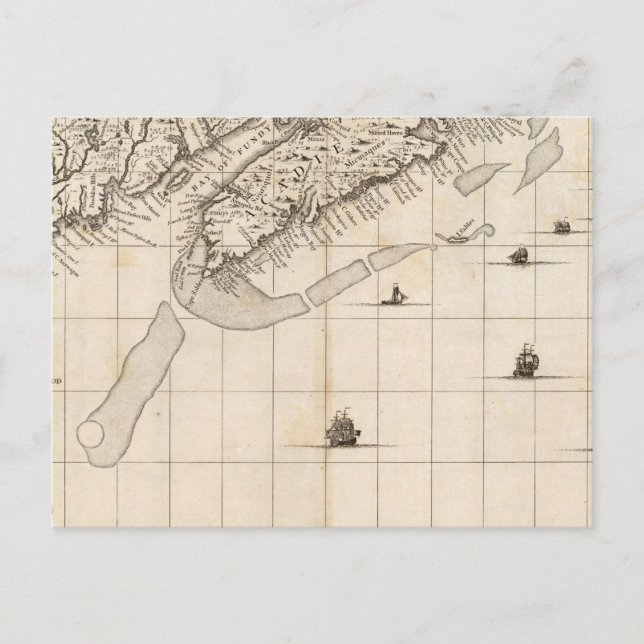 Cartão Postal Mapa do Império Britânico na América 7 (Frente)