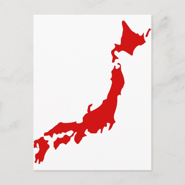 Cartão Postal Mapa do Japão (Frente)