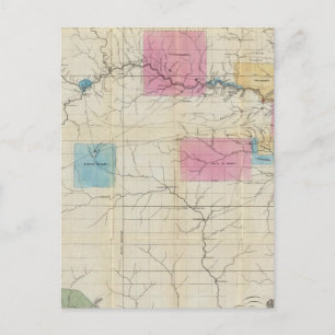 Cartão Postal Mapa do Kansas Oriental