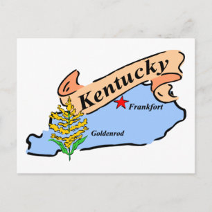 Cartão Postal Mapa do Kentucky