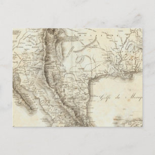 Cartão Postal Mapa do México e dos países vizinhos