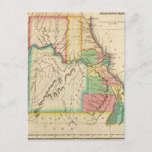 Cartão Postal Mapa Do Missouri