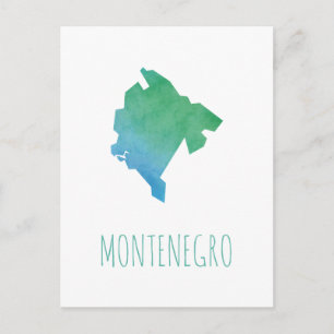 Cartão Postal Mapa do Montenegro