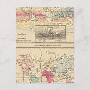 Cartão Postal Mapa do Mundo 2