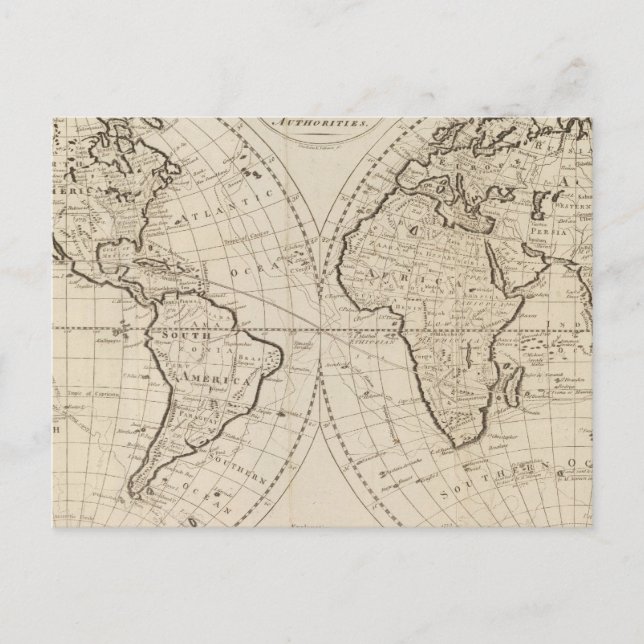 Cartão Postal Mapa do Mundo 2 (Frente)
