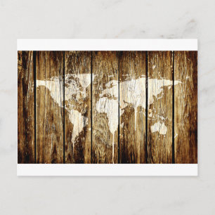Cartão Postal mapa do mundo celeiro 2