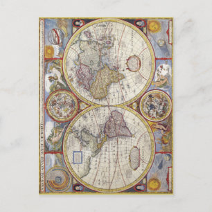 Cartão Postal Mapa do mundo de 1626