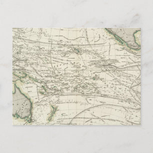 Cartão Postal Mapa do Oceano Pacífico