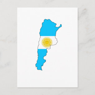 Cartão Postal Mapa do pavilhão da Argentina