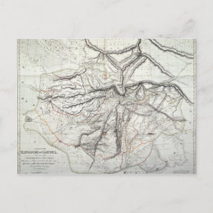 Cartão Postal Mapa do Reino de Cabul