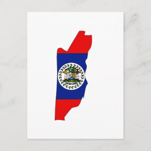 Cartão Postal Mapa do sinalizador Belize