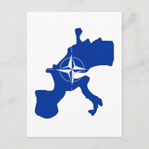 Cartão Postal Mapa do sinalizador da Nato