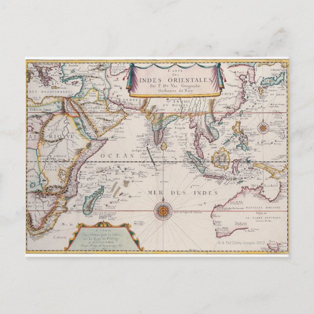 Cartão Postal Mapa do Sudeste Asiático (Frente)