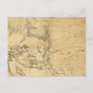 Cartão Postal Mapa do Território dos Estados Unidos
