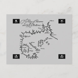 Cartão Postal Mapa do tesouro pirata