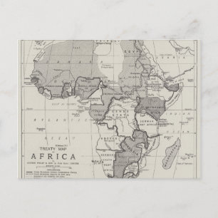 Cartão Postal Mapa do Tratado de África