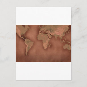 Cartão Postal mapa do velho mundo