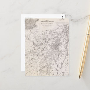 Cartão Postal Mapa dos Adirondacks em Nova Iorque