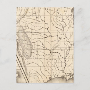 Cartão Postal Mapa dos Estados Unidos e do Texas