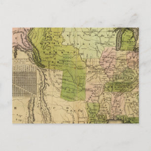 Cartão Postal Mapa dos Estados Unidos Olney
