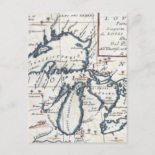 Cartão Postal Mapa dos Excelentes (1696) (Frente)
