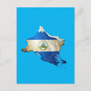 Cartão Postal Mapa estilista da Nicarágua