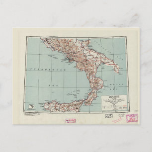 Cartão Postal Mapa Estratégico para a Segunda Guerra Mundial (1