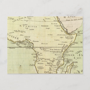 Cartão Postal Mapa físico da África