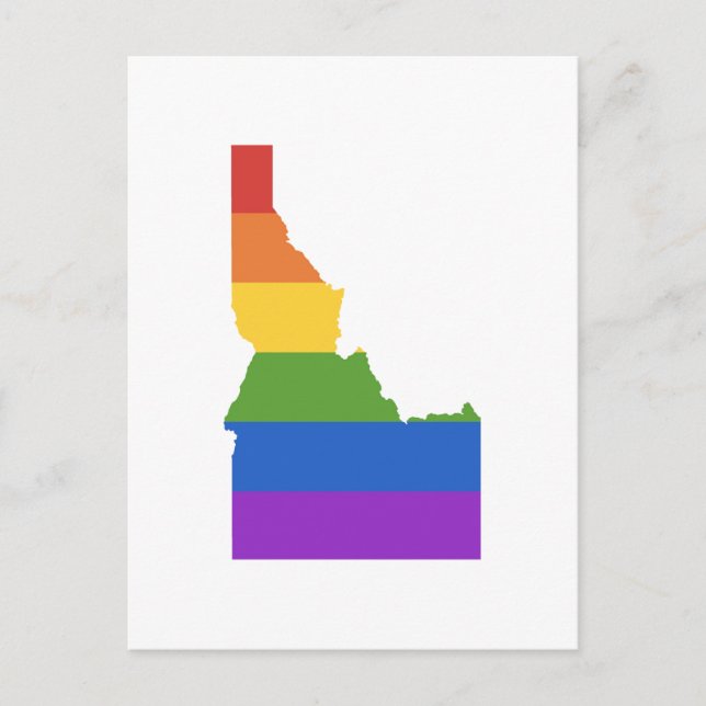 Cartão Postal Mapa gay dos EUA | Estado de Idaho (Frente)