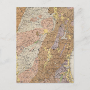 Cartão Postal Mapa Geológico de New Hampshire 4
