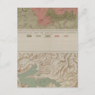 Cartão Postal Mapa Geológico do Distrito de Knoxville