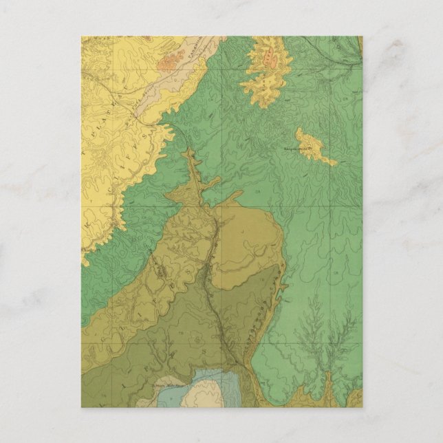 Cartão Postal Mapa Geológico Dos Terraços Mesozoicos (Frente)
