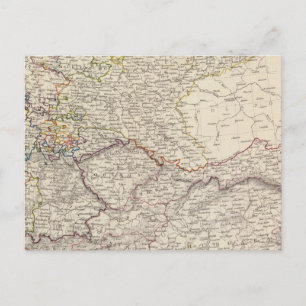 Cartão Postal mapa geral da Alemanha