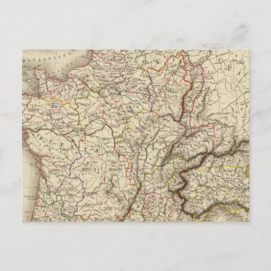 Cartão Postal Mapa geral de Gália