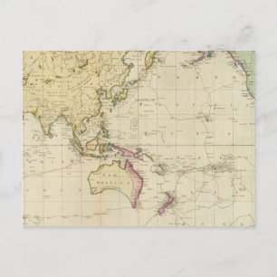 Cartão Postal Mapa histórico do gráfico geral