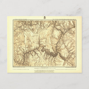Cartão Postal Mapa histórico do Grand Canyon - Arquivos Nacionai